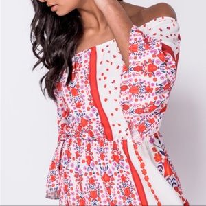 Off the shoulder flouncy dress